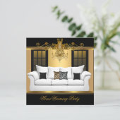 HouseWarming Party Chandelier Rich Gold Black Kaart (Staand voorkant)