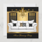 HouseWarming Party Chandelier Rich Gold Black Kaart (Voorkant)