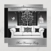 HouseWarming Party Chandelier Rich Silver Black Kaart (Voorkant / Achterkant)