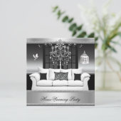HouseWarming Party Chandelier Rich Silver Black Kaart (Staand voorkant)