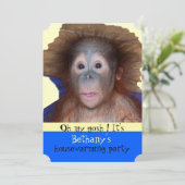 Housewarming Party Cute Baby Face Kaart (Staand voorkant)