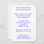 Housewarming Party Cute Baby Face Kaart (Achterkant)