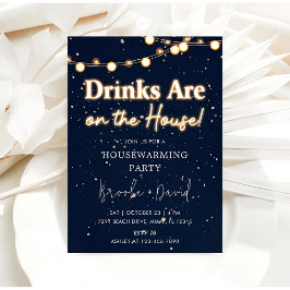 Housewarming Party Drinken zijn op het huis Kaart