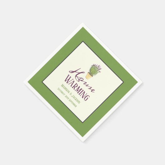 Housewarming Party | Elegant Chic French Lavender Servet (Hoek)