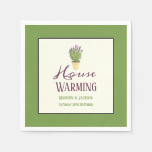 Housewarming Party Elegante Chic Franse Lavendel Servet