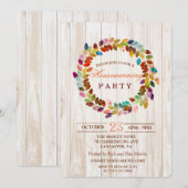 Housewarming Party Glitter krans uitnodiging (Voorkant / Achterkant)