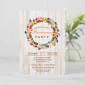 Housewarming Party Glitter krans uitnodiging (Staand voorkant)