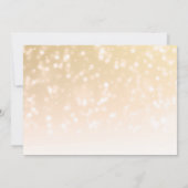 Housewarming Party Gold Sparkle Lights Kaart (Achterkant)