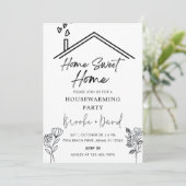 Housewarming Party Home Sweet Home Kaart (Staand voorkant)