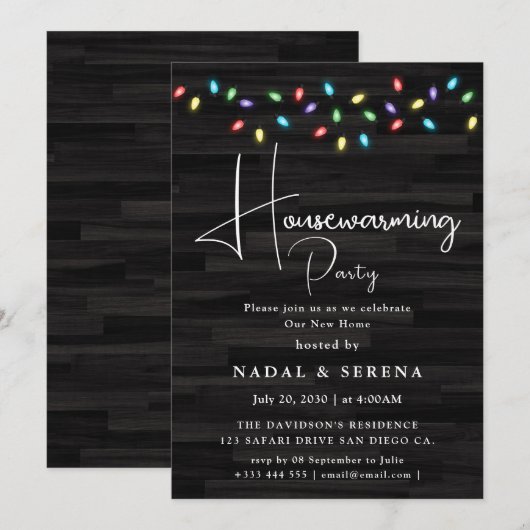 Housewarming Party Home Sweet Home Kaart (Voorkant / Achterkant)