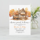 Housewarming Party Home Sweet Home Pompoen Kaart (Staand voorkant)