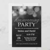 Housewarming Party Home Sweet Home Silver Glitter Kaart (Voorkant)