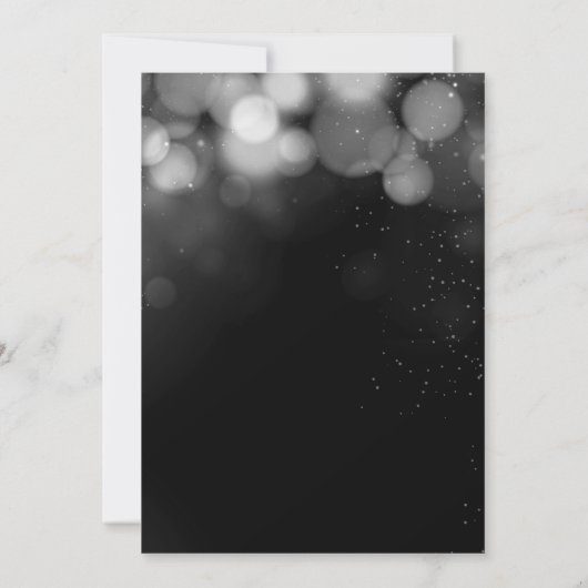 Housewarming Party Home Sweet Home Silver Glitter Kaart (Achterkant)