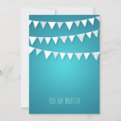 Housewarming Party hoort bij Turquoise Kaart (Achterkant)