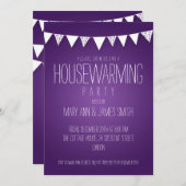 Housewarming Party hoort Paars bundelen Kaart (Voorkant / Achterkant)