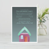 Housewarming party house warming nieuw huis kaart (Staand voorkant)