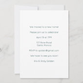 Housewarming Party Invitation Schattigee Gezellige Kaart (Achterkant)