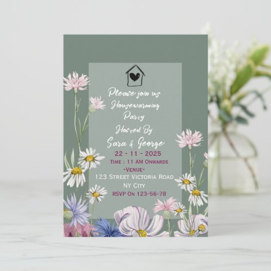 Housewarming Party Invitations  Kaart (Staand voorkant)