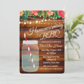 Housewarming Party Mason Jar Invitation Kaart (Staand voorkant)
