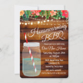 Housewarming Party Mason Jar Invitation Kaart (Voorkant)