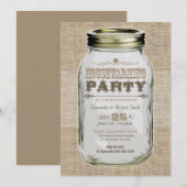Housewarming Party Mason Jar Kaart (Voorkant / Achterkant)