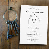 Housewarming Party Modern Minimalistisch Huis Kaart