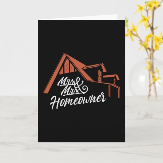 Housewarming party Mr & Mrs Homeowner Kaart (Gele Bloem)