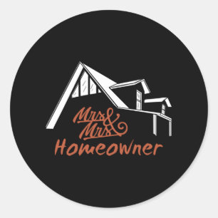 Housewarming party Mr & Mrs Homeowner Ronde Sticker