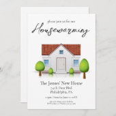 Housewarming Party Nieuw Thuisadres Minimalist Kaart (Voorkant / Achterkant)