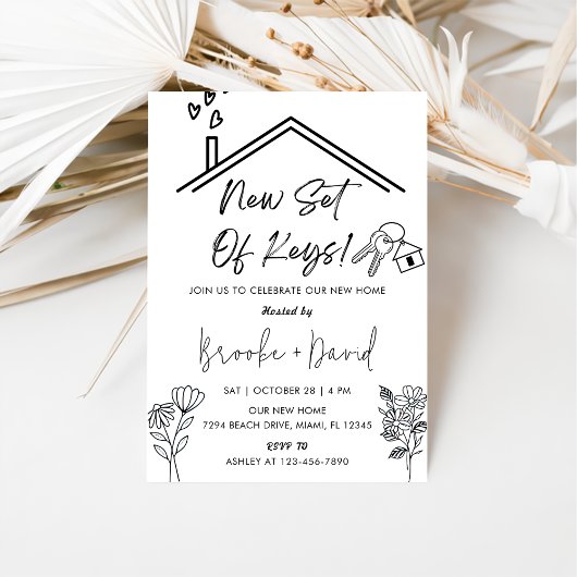 Housewarming Party nieuwe set sleutels Kaart