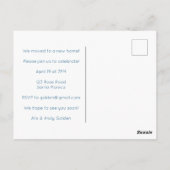 Housewarming Party Nodig Schattigee Woonkamer Bank Briefkaart (Achterkant)