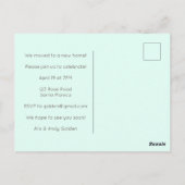 Housewarming Party Nodig Schattigee Woonkamer Bank Briefkaart (Achterkant)