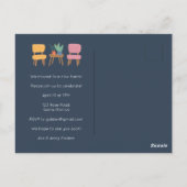 Housewarming Party Nodig Schattigee woonkamer plan Briefkaart (Achterkant)