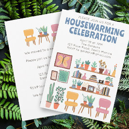 Housewarming Party Nodig Schattigee woonkamer plan Kaart