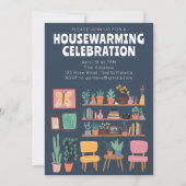 Housewarming Party Nodig Schattigee woonkamer plan Kaart (Voorkant)