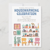 Housewarming Party Nodig Schattigee woonkamer plan Kaart (Voorkant)