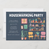 Housewarming Party Nodig Schattigee woonkamer plan Kaart (Voorkant)