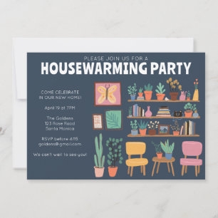 Housewarming Party Nodig Schattigee woonkamer plan Kaart