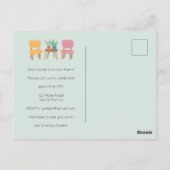 Housewarming Party Nodig Schattigee woonkamer Post Briefkaart (Achterkant)