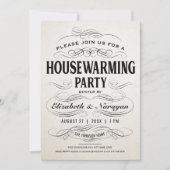 Housewarming Party nodigt Scrollwork uit Kaart (Voorkant)