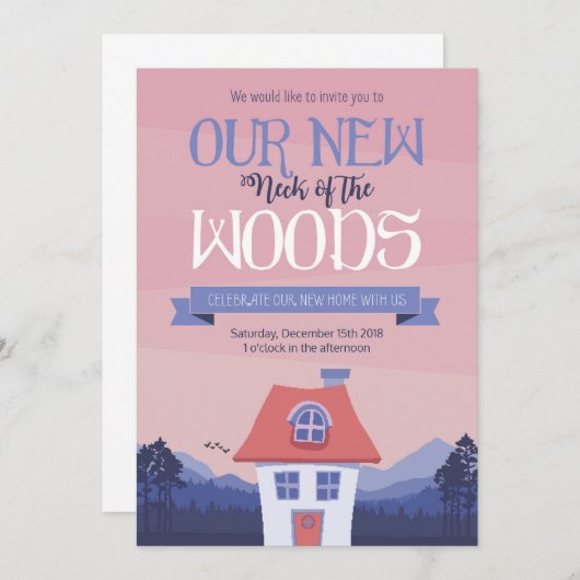 Housewarming Party nodigt uit Kaart (Voorkant / Achterkant)