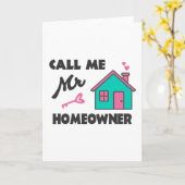Housewarming party Noem me Mr Homeowner Kaart (Gele Bloem)