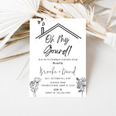 Housewarming party op mijn kalebas! Zwart & Wit Kaart