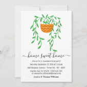 Housewarming Party Plant Potlood House Kaart (Voorkant)