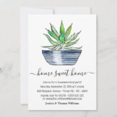 Housewarming Party Plant Potted Aloe Vera Kaart (Voorkant)