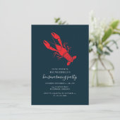 Housewarming Party Seafood Crawfish Boil Kaart (Staand voorkant)