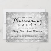 Housewarming Party Silver Winter Wonderland Kaart (Voorkant)