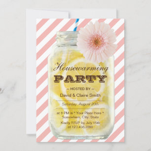 Housewarming Party Sweet Stripes Summer Lemonade Kaart