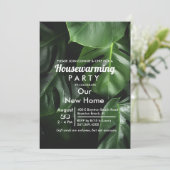 Housewarming Party Tropische bladuitnodiging Kaart (Staand voorkant)