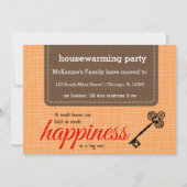 Housewarming party typografie kaart (Voorkant)